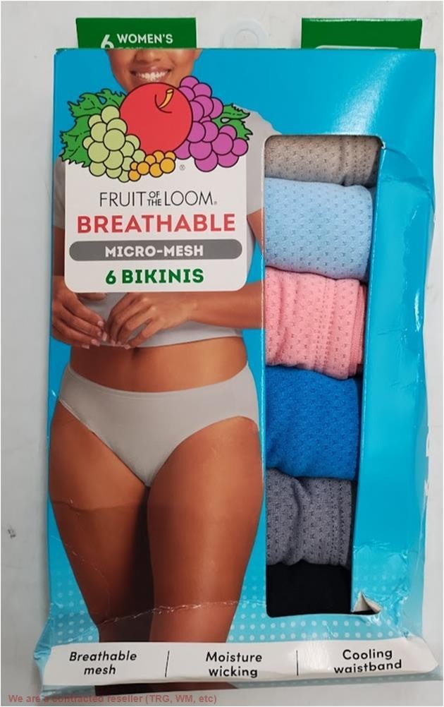 Fruit of the Loom Women’s 6pk Breathable Bikini Underwear 6 *SEE DEAL!!!*