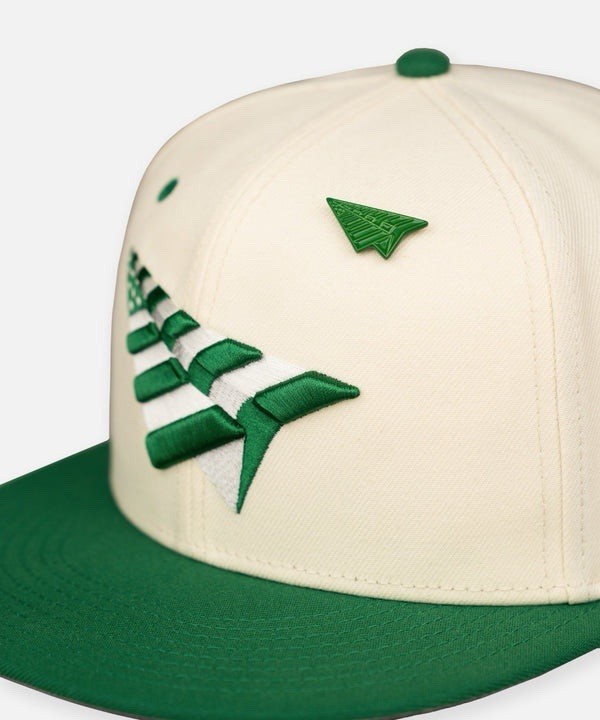 PAPER PLANES KELLY GREEN 9FIFTY CHROME WHITE HAT W GREY UNDERVISOR