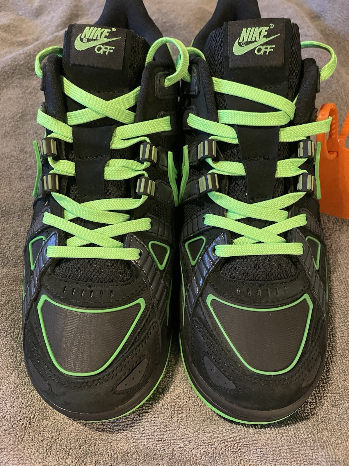 Nike Air Rubber Ducks X Off White Green Strike Sz 8.5