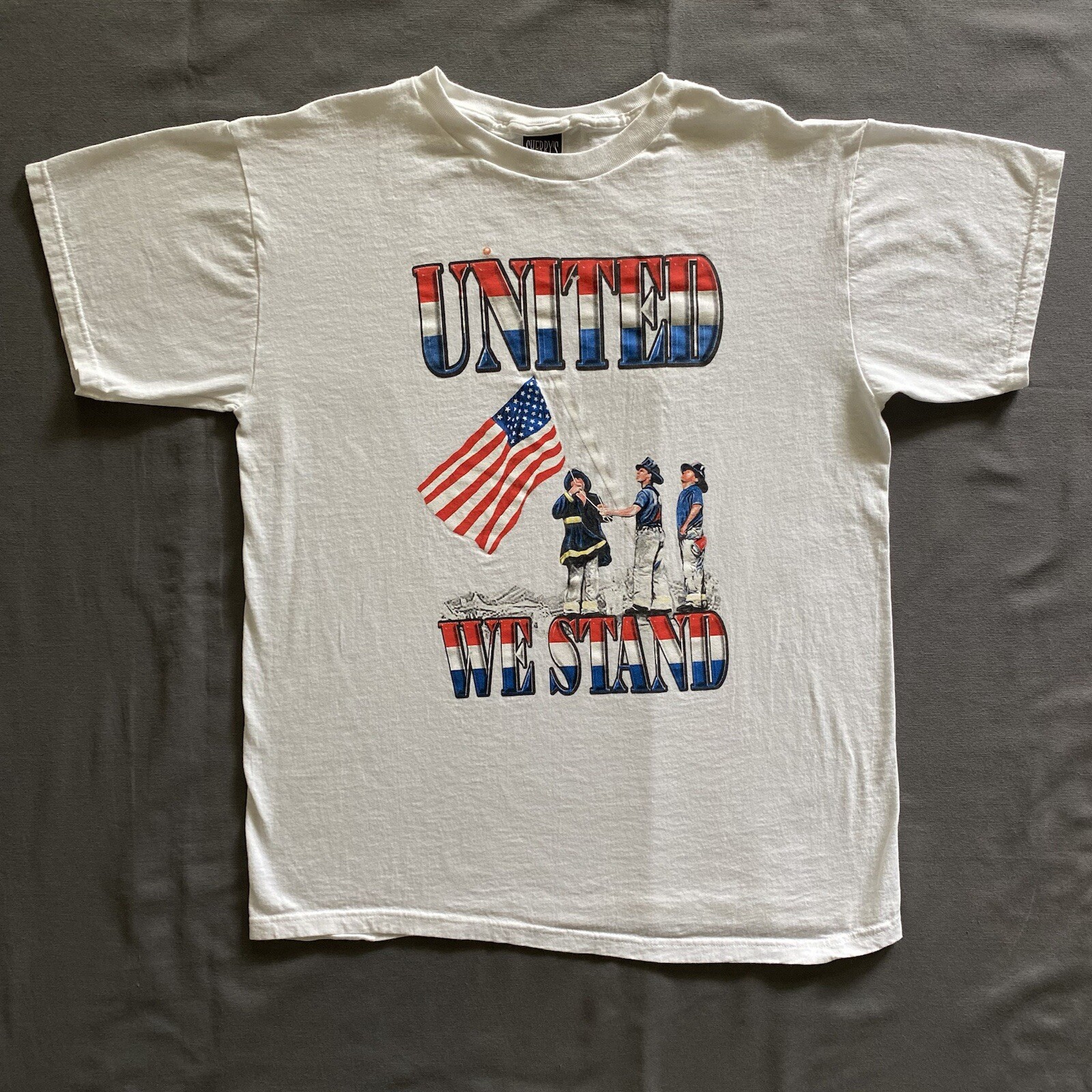 Vintage 2000s Sherry’s Best T Shirt Mens Large White USA Pride American Fireman