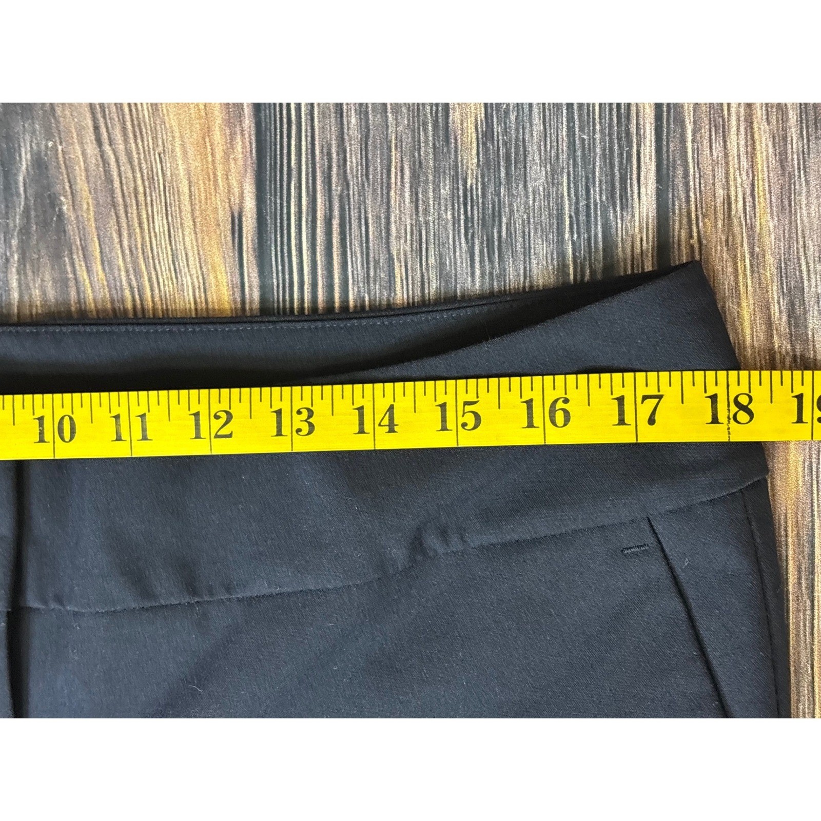 Ann Taylor Factory Dress Pants Womens 12P Navy Blue Flare Leg Stretch Career