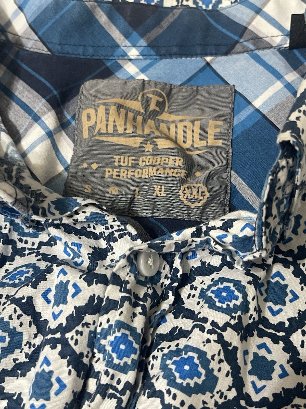 Panhandle Tuf Cooper Performance Men’s Geometric Long Sleeve Button-Up XXL