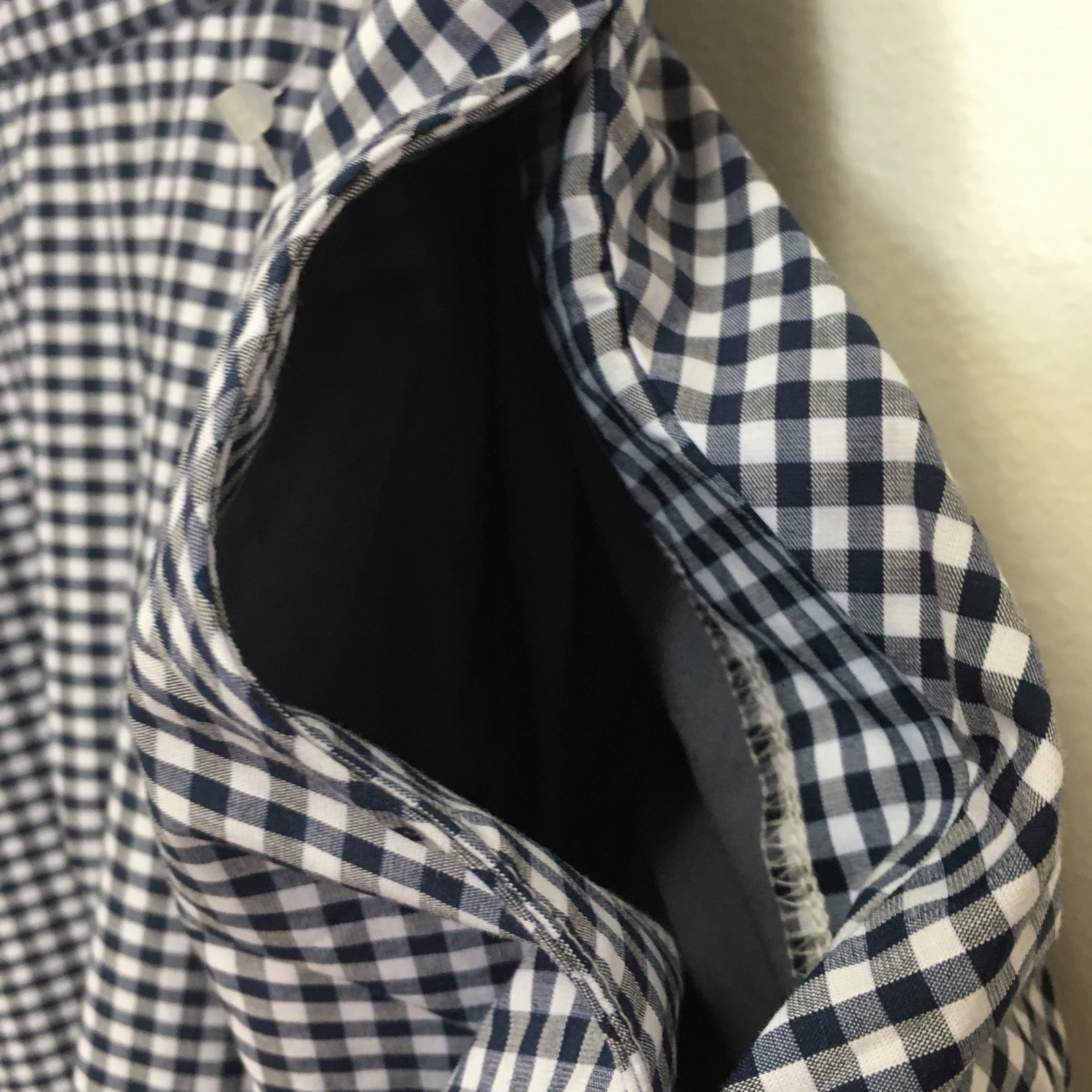 Uniqlo Gingham Pockets Circular Skirt Women’s Large Navy Blue Preppy Classic