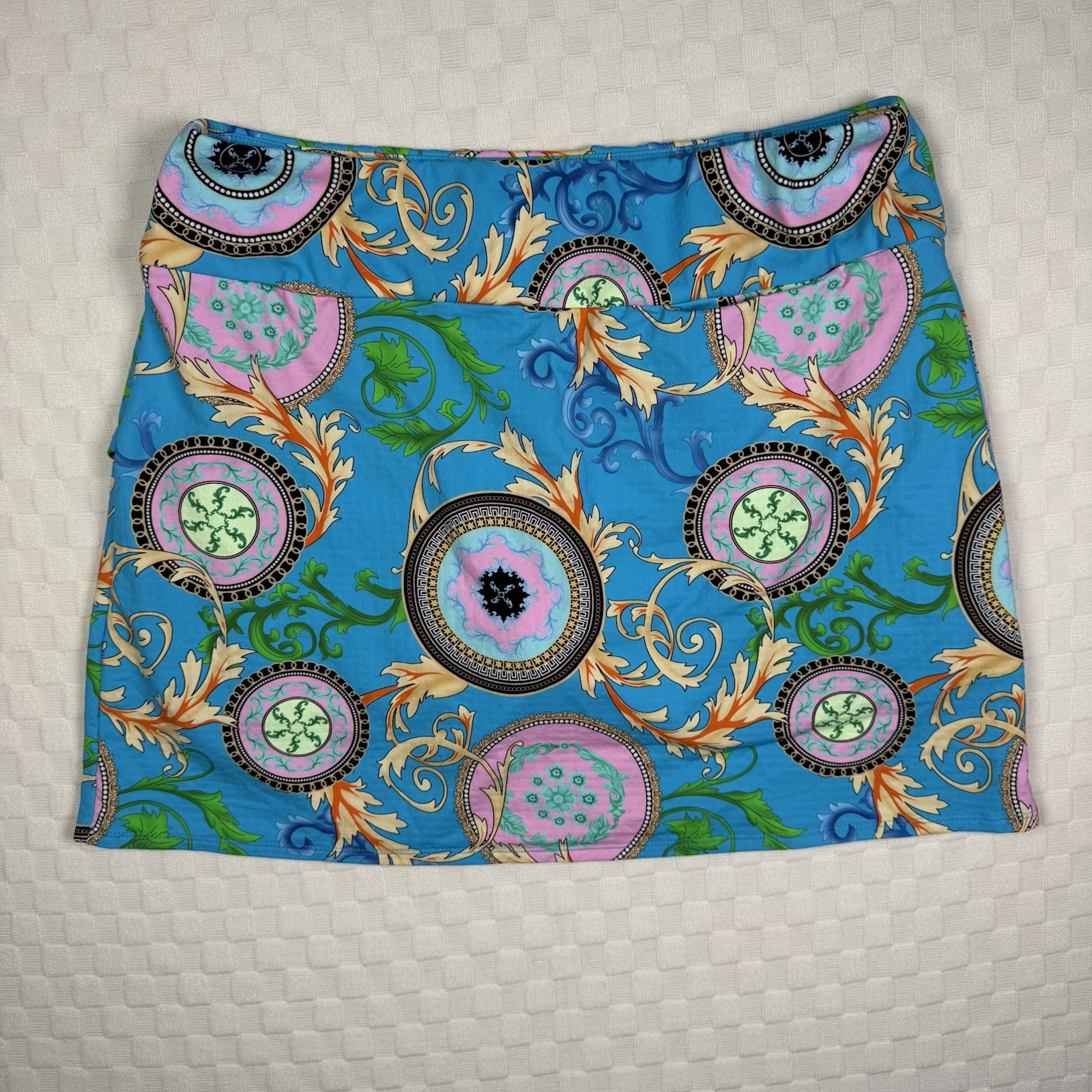 Ibkul Women’s Size Medium Blue Athletic Tennis Golf UPF 50+ Debbie Layered Skort