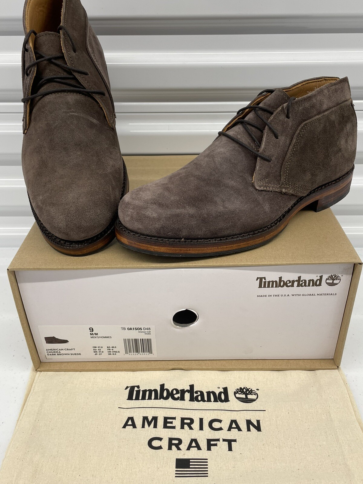 Timberland Men American Craft Brown Suede Chukka Size 7,10.5,11.5,12,13