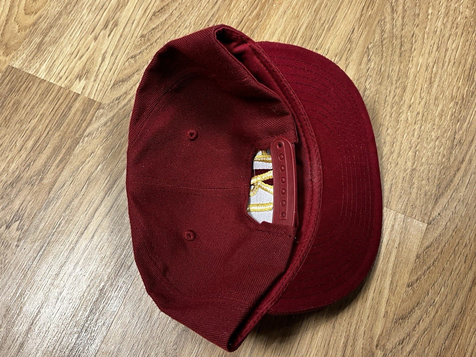 Paris Embroidered Trucker Hat Decky Style 350 Red OSFM SnapBack