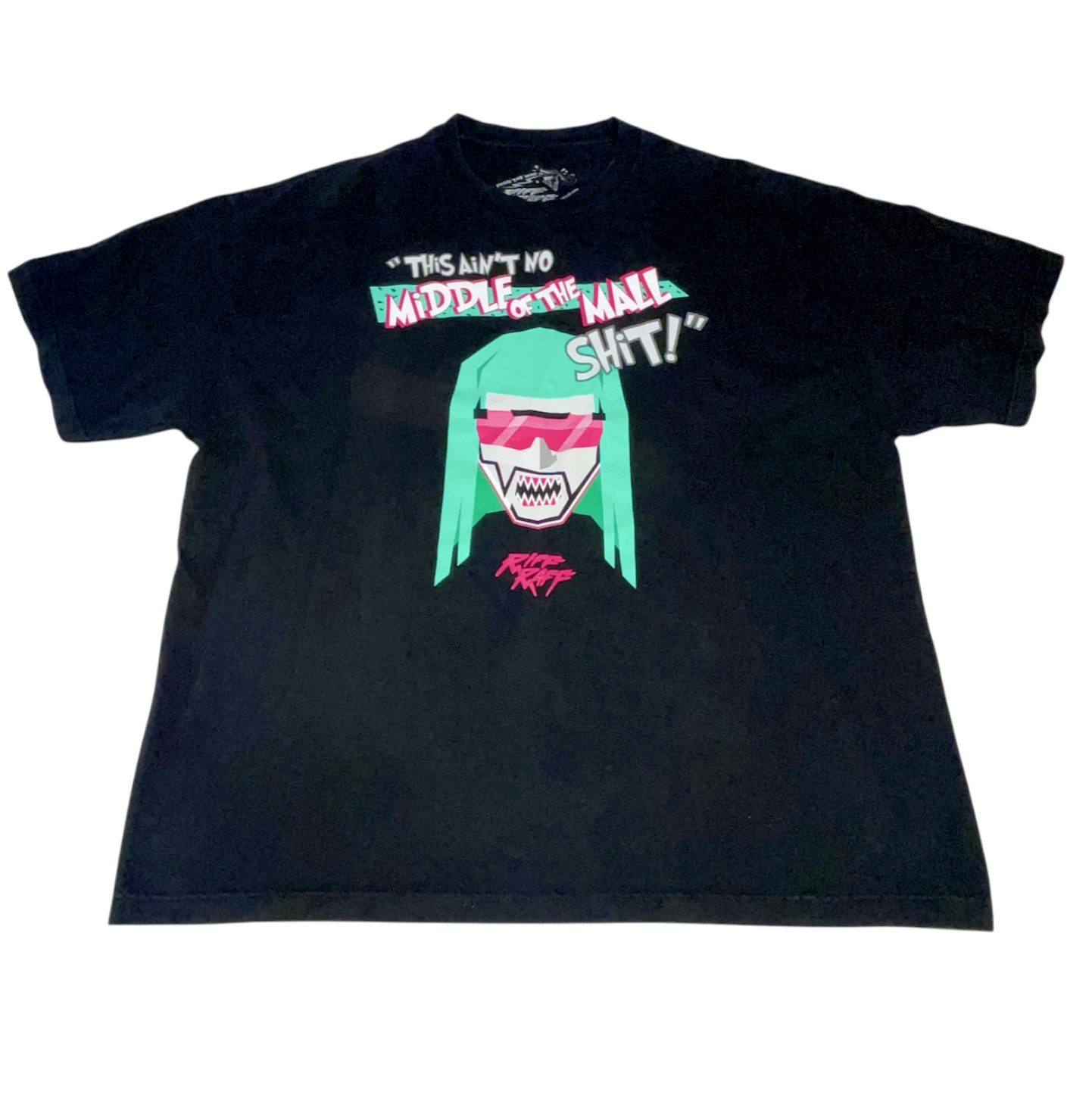 RIFF RAFF Jody HighRoller Rap Tee Hip Hop Merch XXL Black Neon Graphic T Shirt
