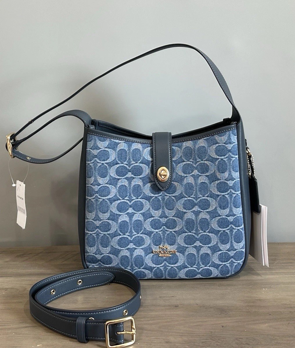 COACH Hadley Convertible Crossbody Shoulder Bag Signature Denim CDB98 Indigo NWT