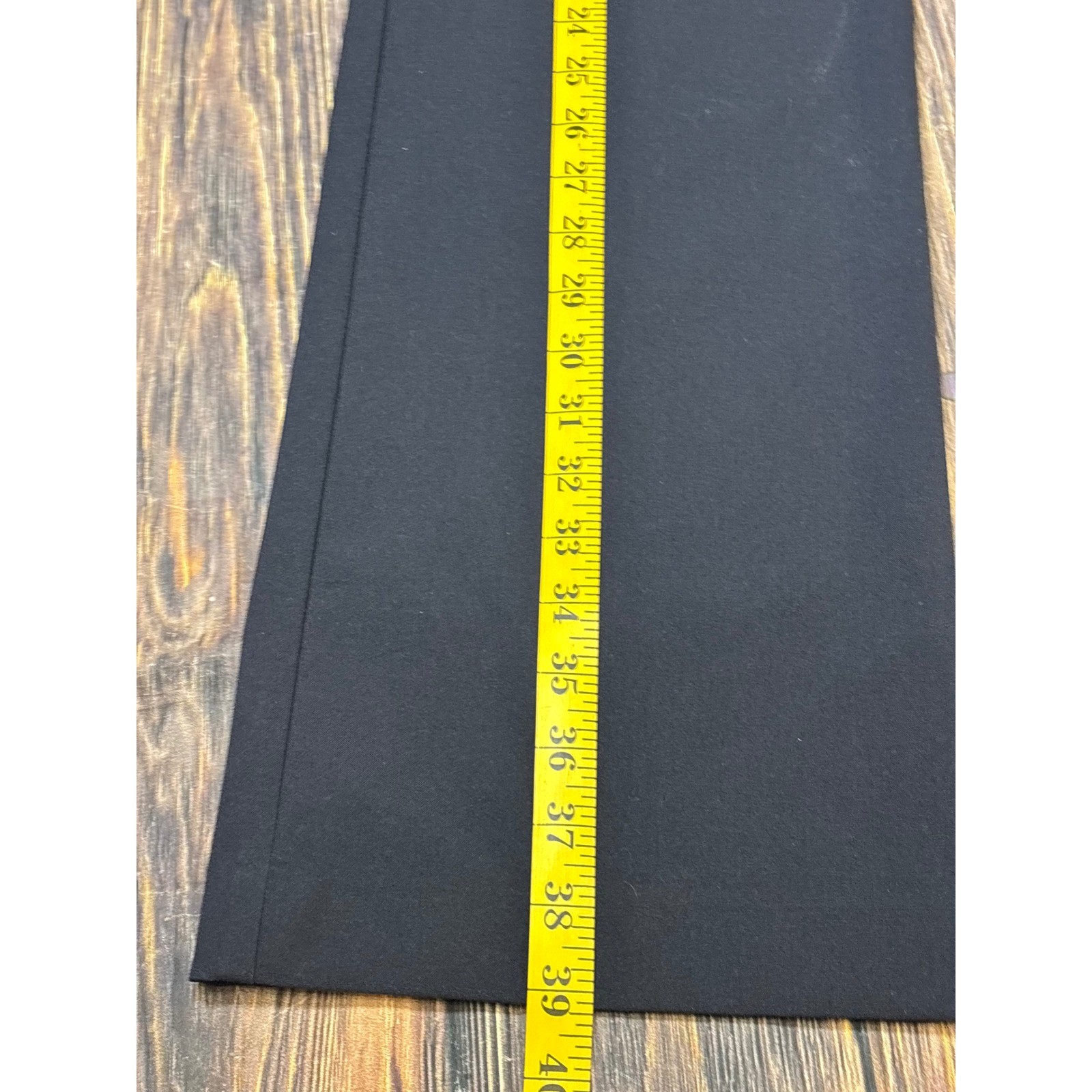 Ann Taylor Factory Dress Pants Womens 12P Navy Blue Flare Leg Stretch Career