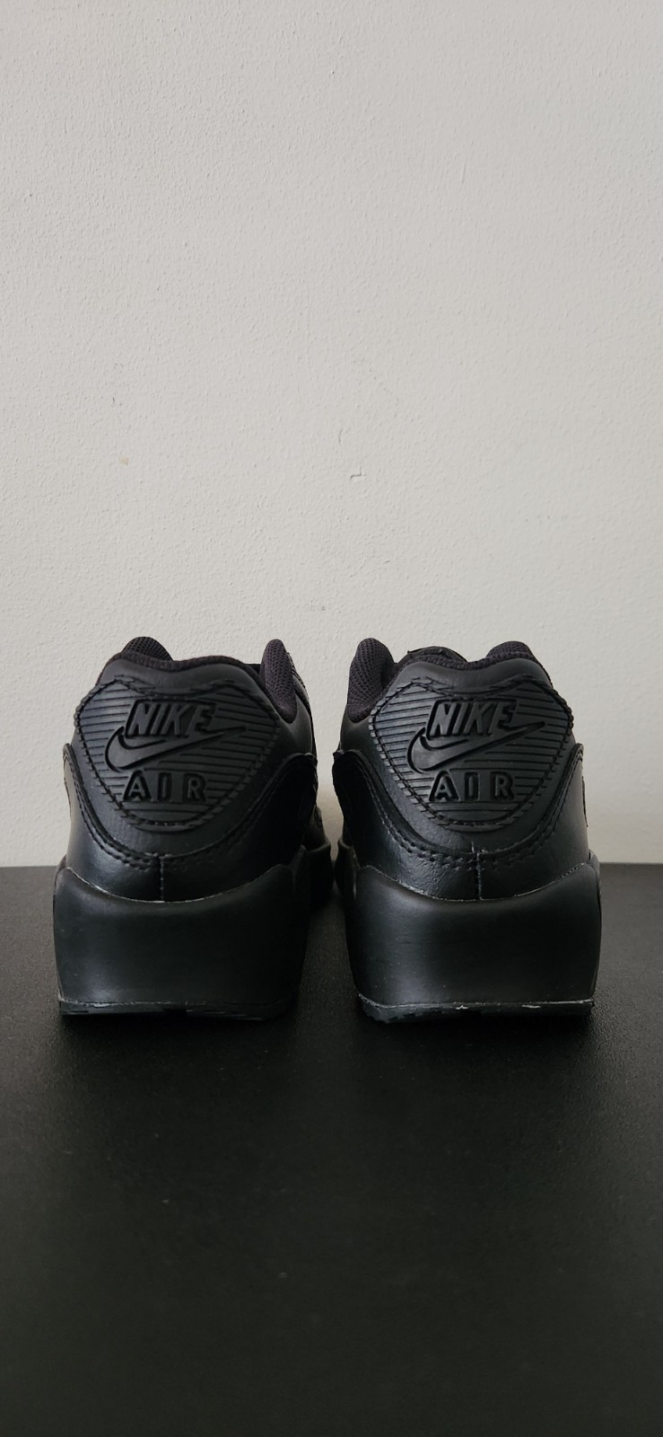 Youth Nike Air Max 90 LTR (GS) Triple Black Sneakers (Size: 4Y)