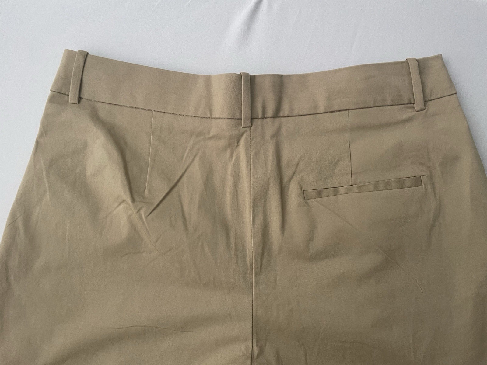 MNG Women’s Beige Pleated High Rise Wide-Leg Khaki Pants, Size 10