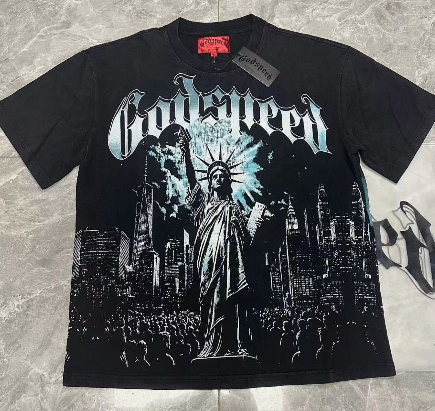 NEW Mens Godspeed Short Sleeve Style Pure Cotton T-Shirt 2 colors Size S-XL