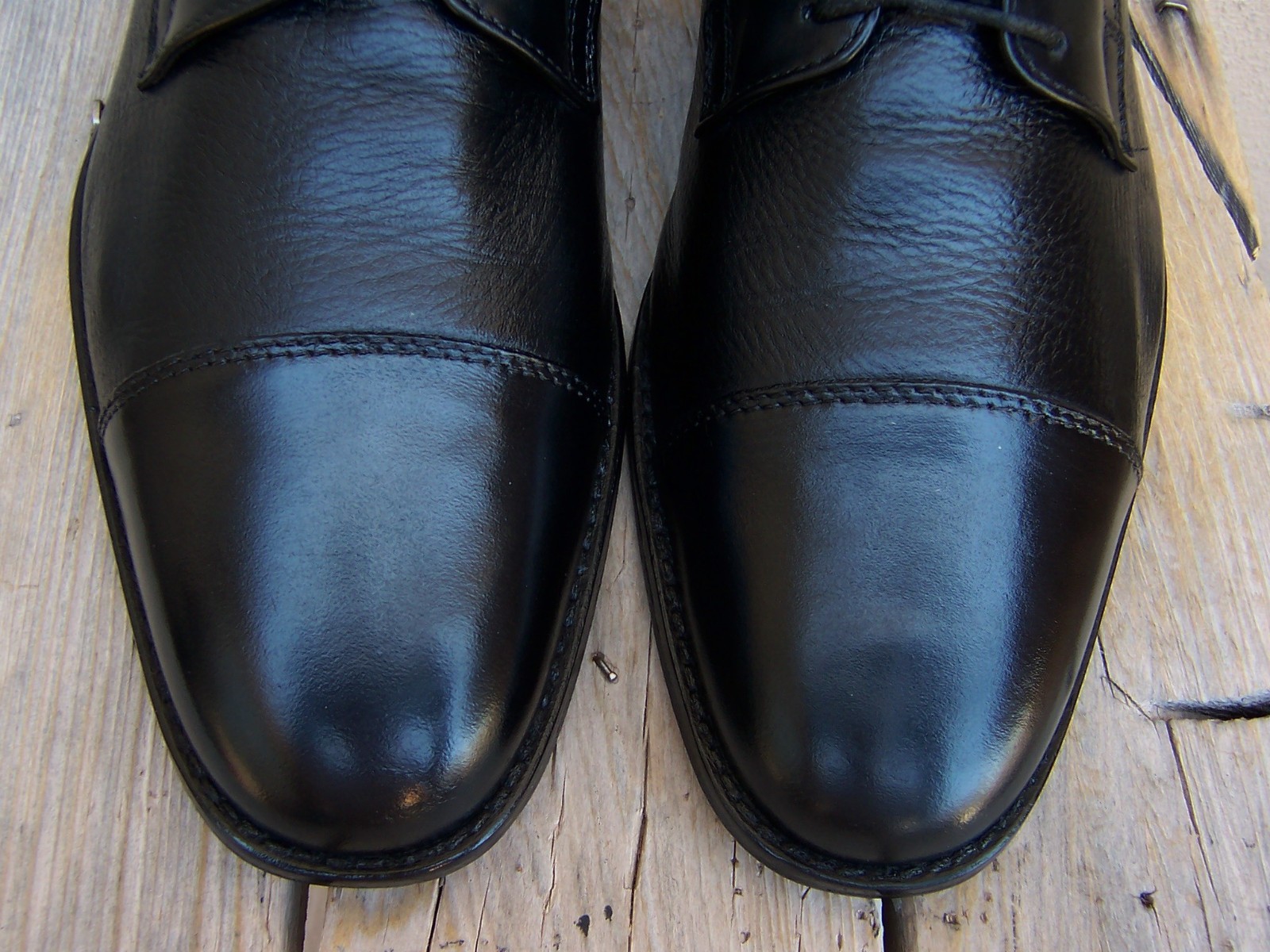 JOHNSTON MURPHY Mens Casual Dress Shoes Black Deerskin Leather Oxfords Size 10M