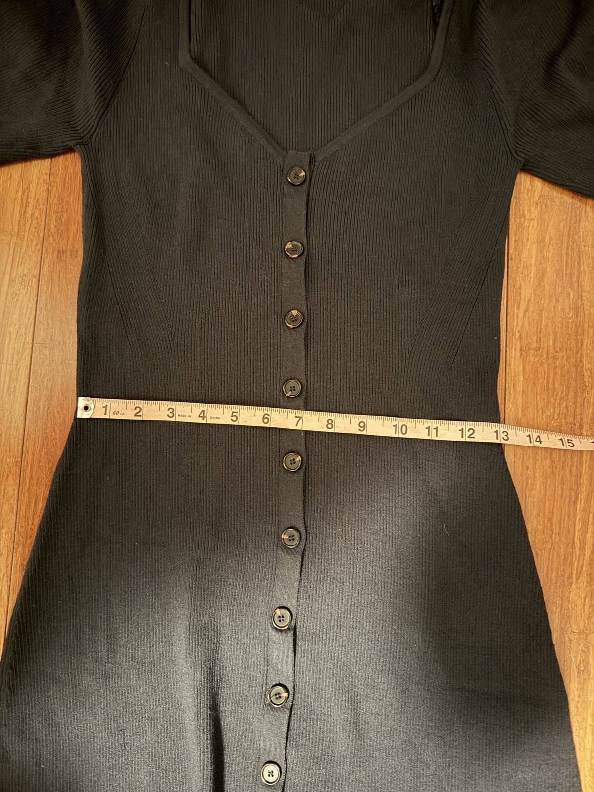 Ulla Johnson Morgan Dress Navy 100% Wool Size Large Long Sleeve Midi