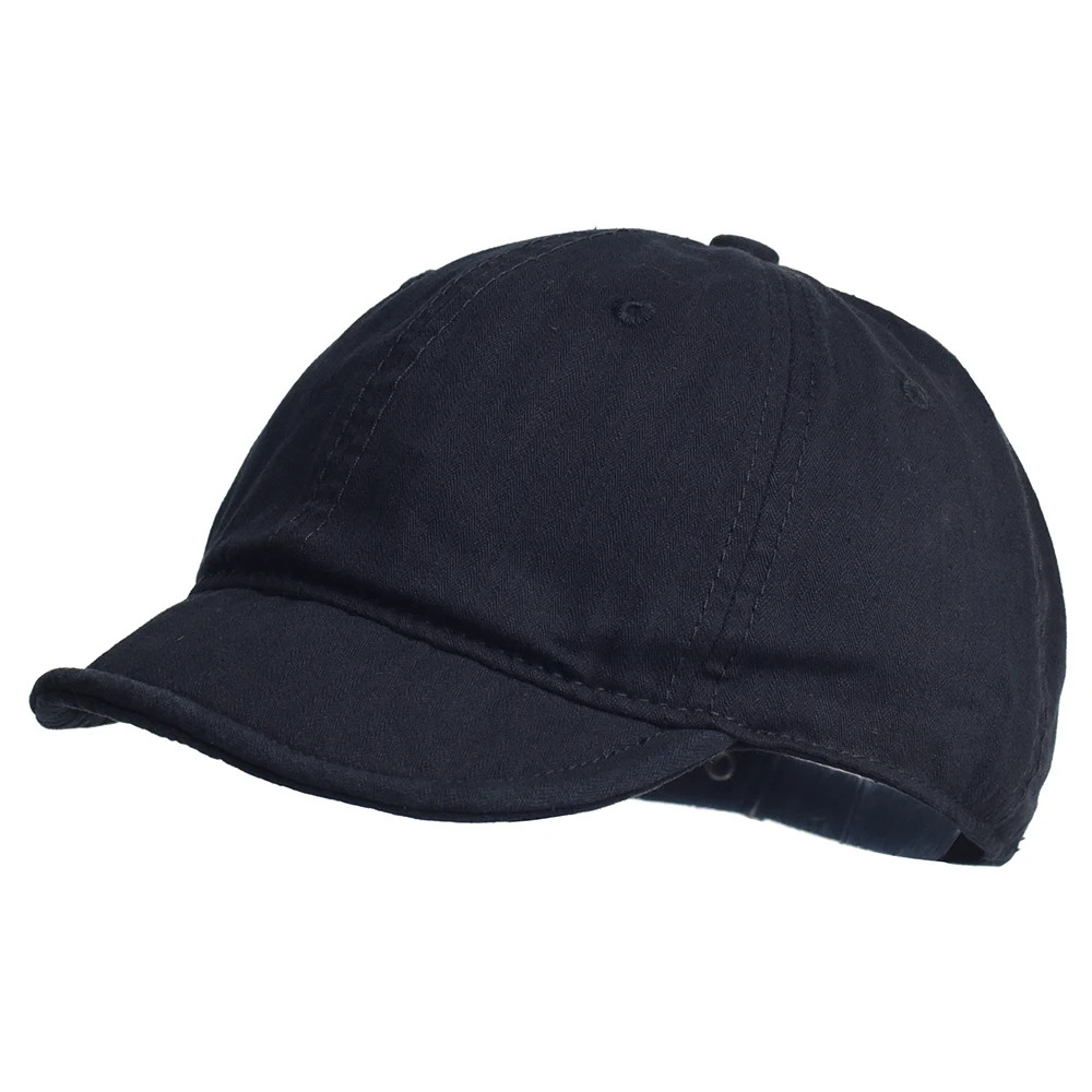 Vintage Short Brim Cotton Baseball Cap Men Women Dad Hat Adjustable Trucker Styl