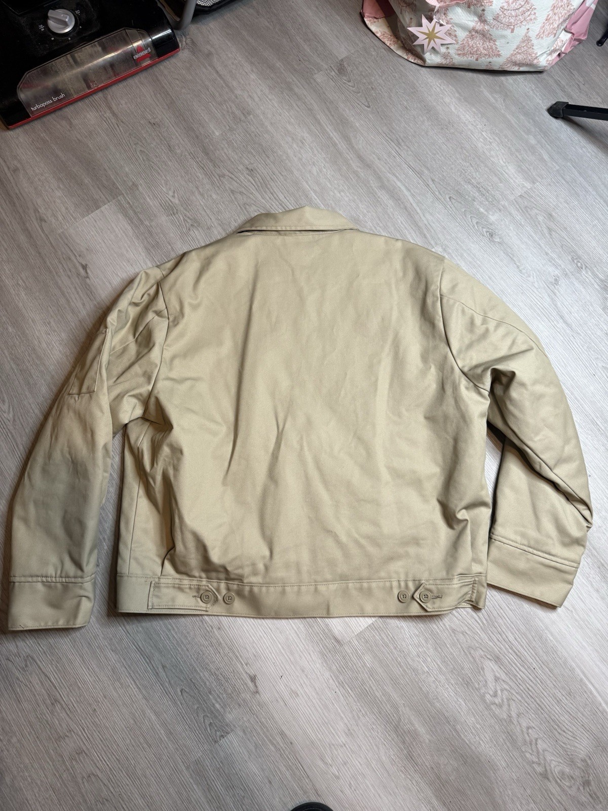 Iconic DICKIES Tan Insulated Eisenhower Front Zip Jacket Size XL