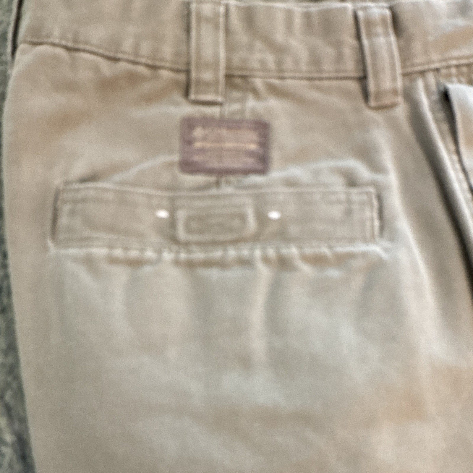 Columbia Men’s Beige Solid Cotton Cargo Pants Regular Size 38 Slash Pockets
