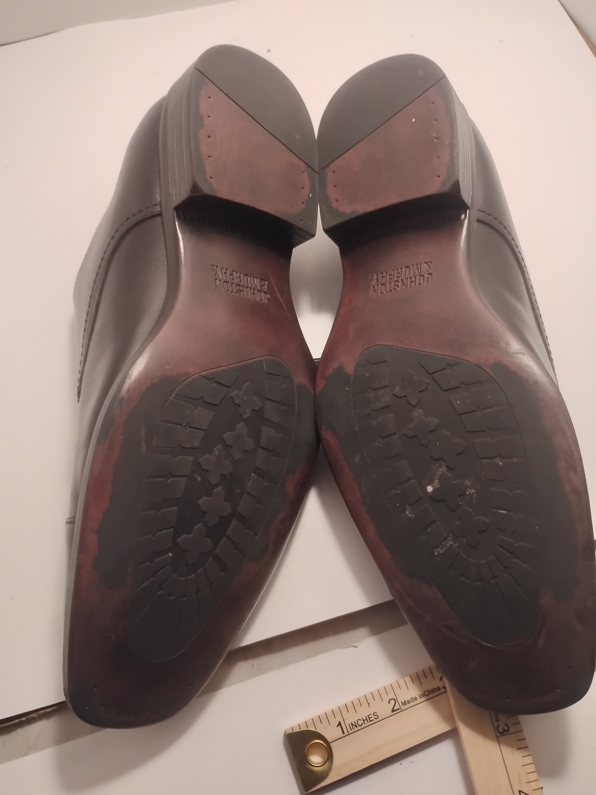 Vintage Birchett Double Monk Straps johnston murphy shoes Black Calfskin 9 1/2