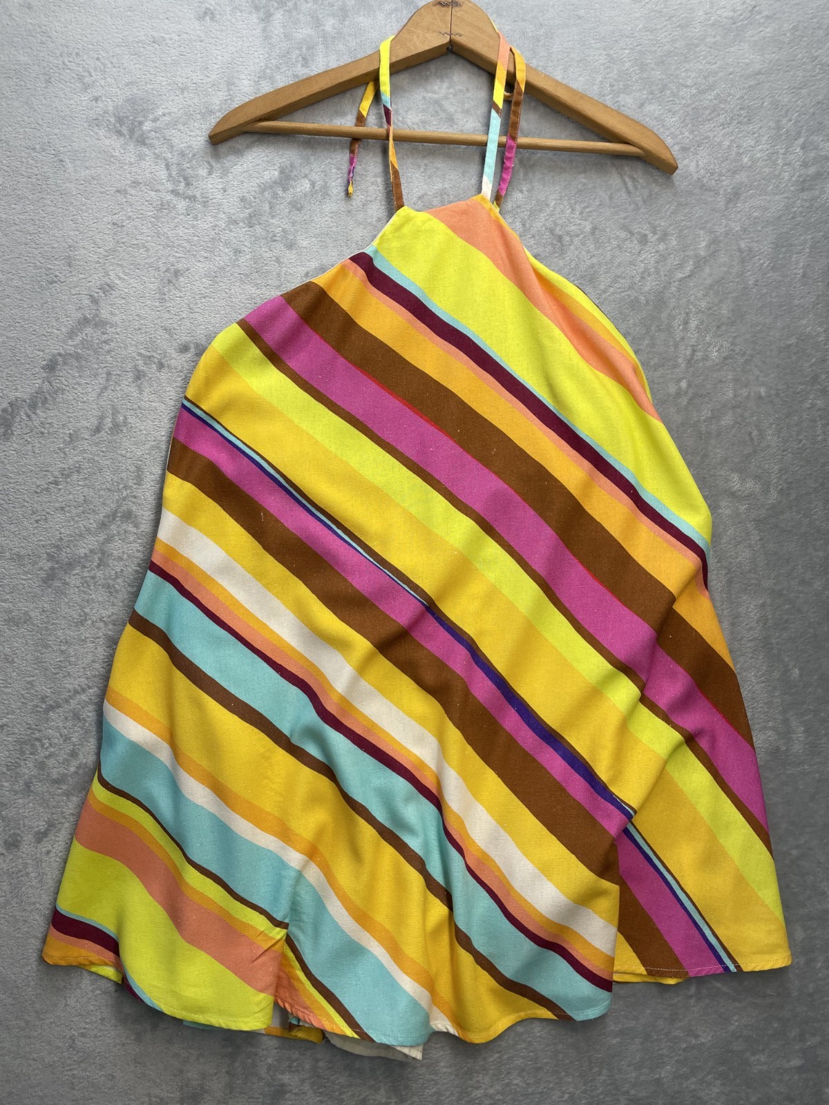 GB Gianni Bini size M Colorful Stripe Halter Dress