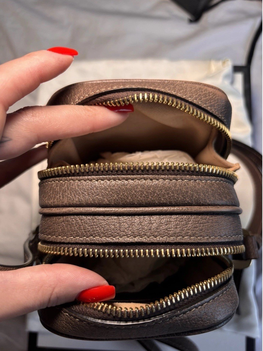 Gucci Ophidia GG Supreme Double Zip Shoulder/Crossbody bag