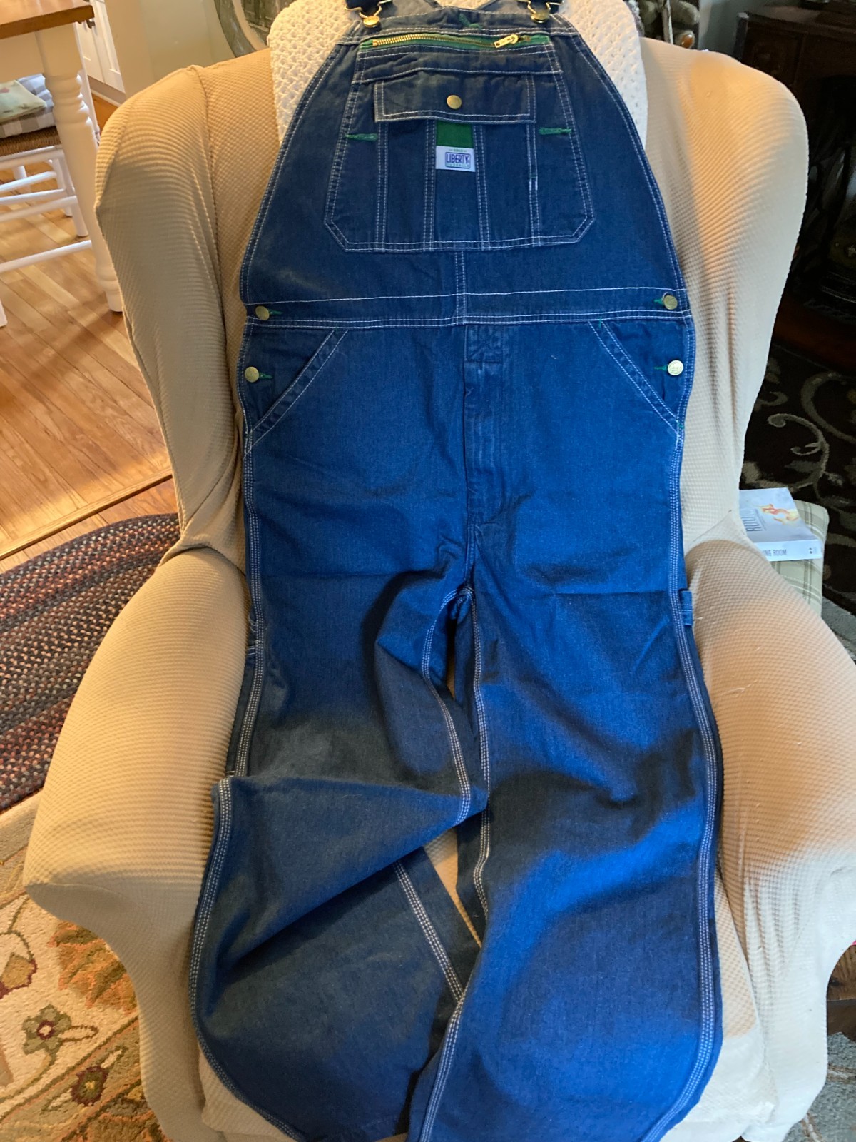 Bib Overalls – VTG Mens Liberty Denim 34×30 Blue Work Farm Outdoor USA