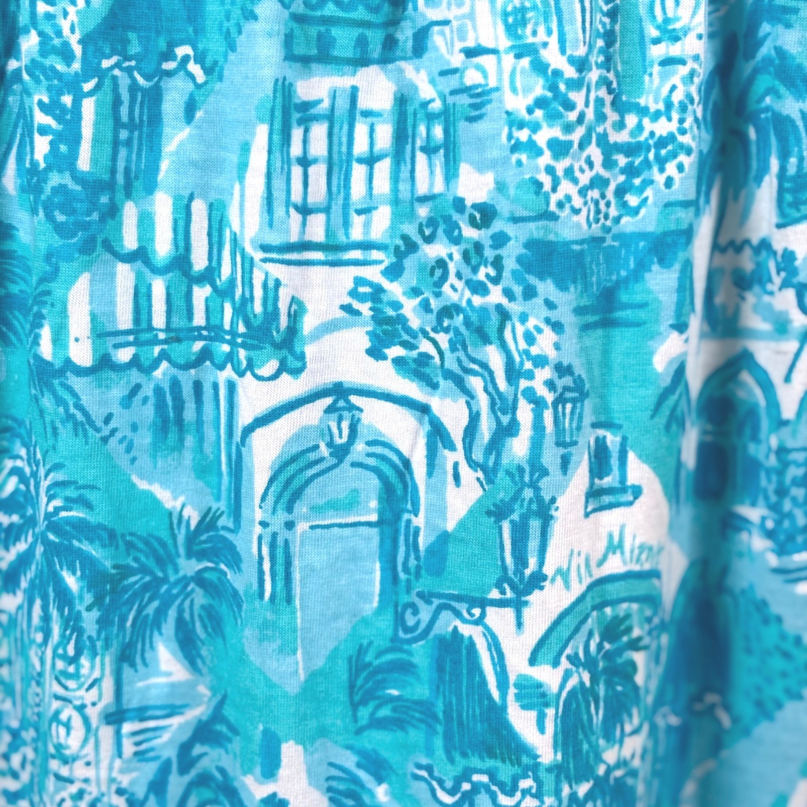 Lilly Pulitzer Lindy Dress Amalfi Blue Sunny State of Mind Sleeveless XS NWOT
