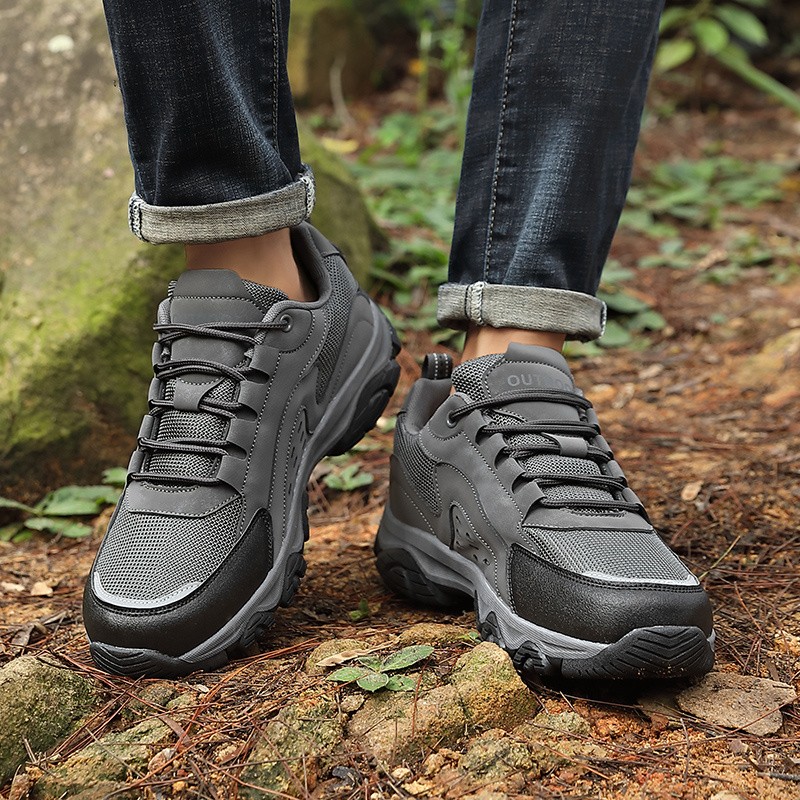 Mens Outdoor Hiking Shoes Low Top Trail Running Sneakers Trekking Athletic