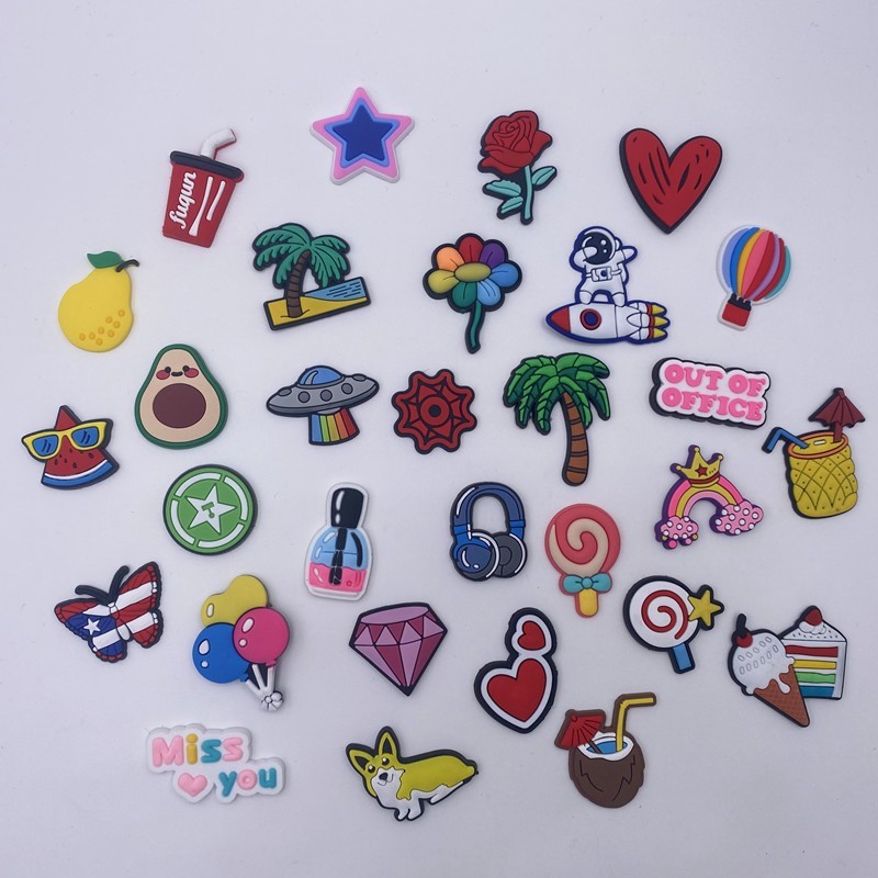 PVC Shoe Charms 90 pcs Lot Different Charm RANDOM for Shoe Decoration