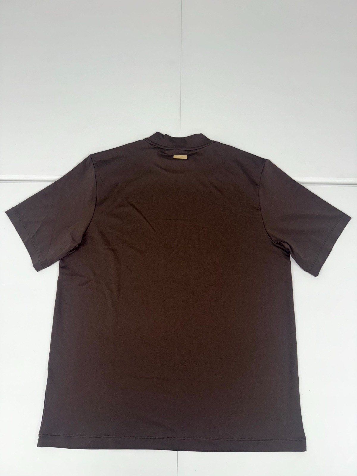 Jordan Sport Mock-Neck Golf Short Sleeve Shirt IB3685-237 Brown Size L $90