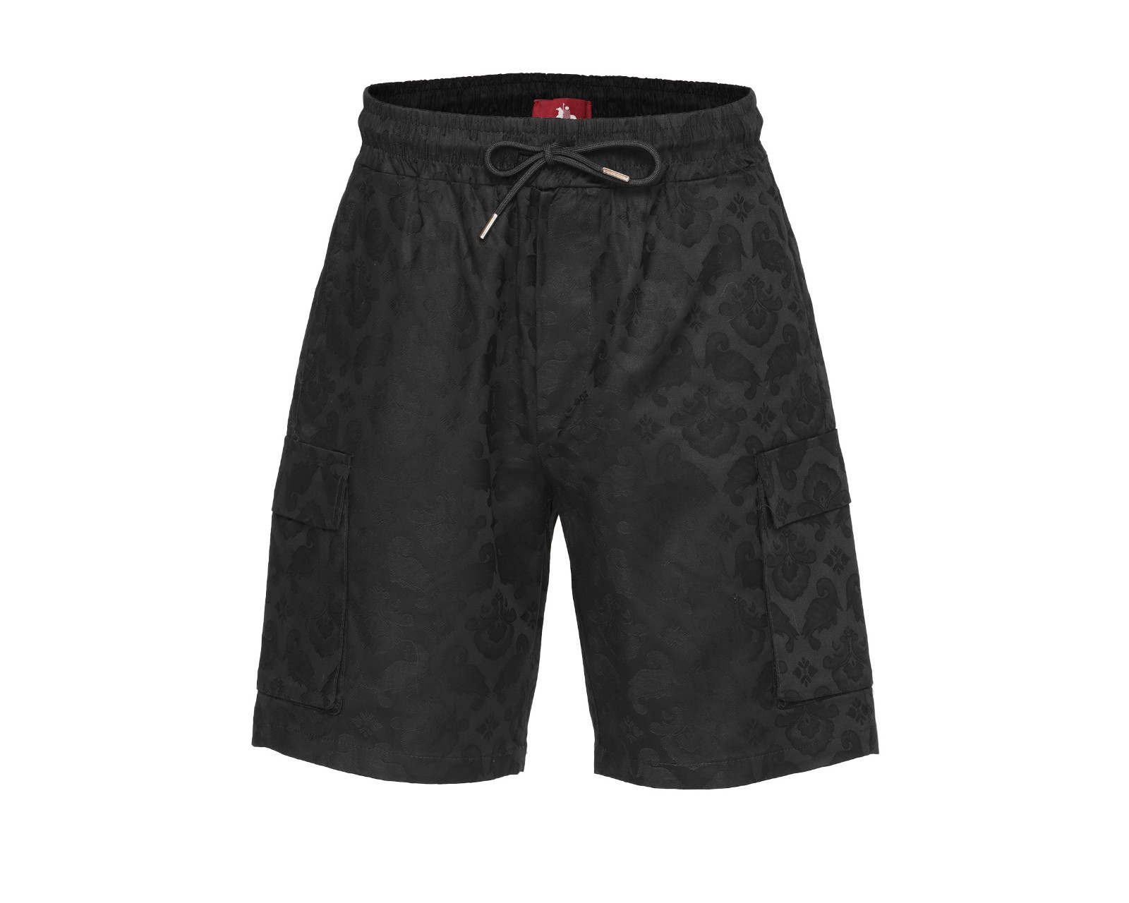 NWT EZZELINO SHORTS stretch cotton paisley drawstrings luxury Italy XL