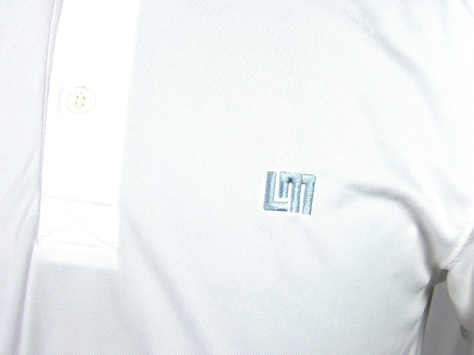 LoudMouth Short Sleeved 100% Polyester White Polo Golf Shirt Men’s Medium