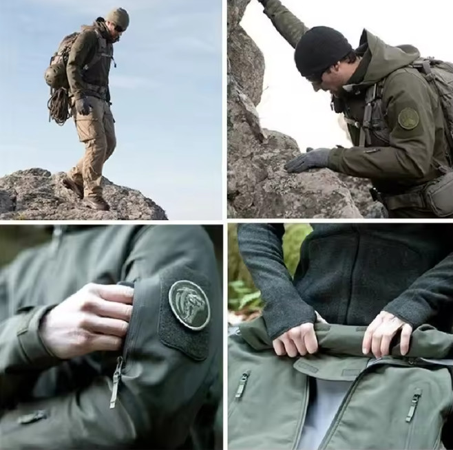 Waterproof Tactical Jacket Mens Military Work Soft Shell Coat Windbreaker Jacket