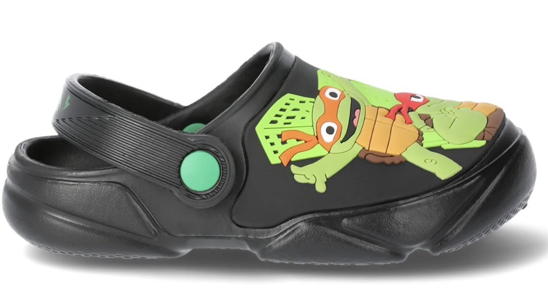 Teenage Mutant Ninja Turtles Toddler Boys Size 9-10 Waterproof Clogs Black