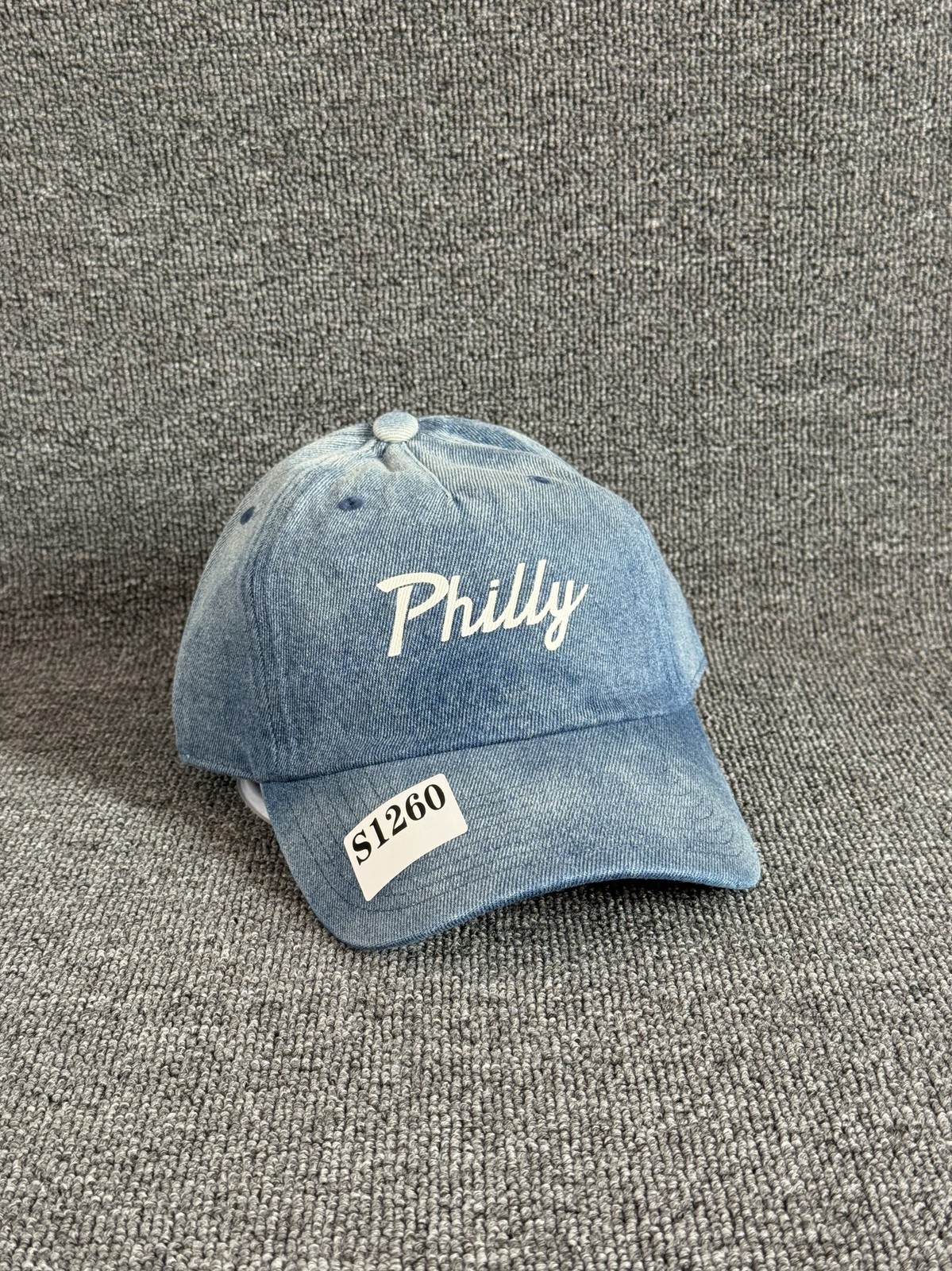 Mitchell & Ness Phillies Dad Hat Strapback Blue Washed Cap Unknown Size
