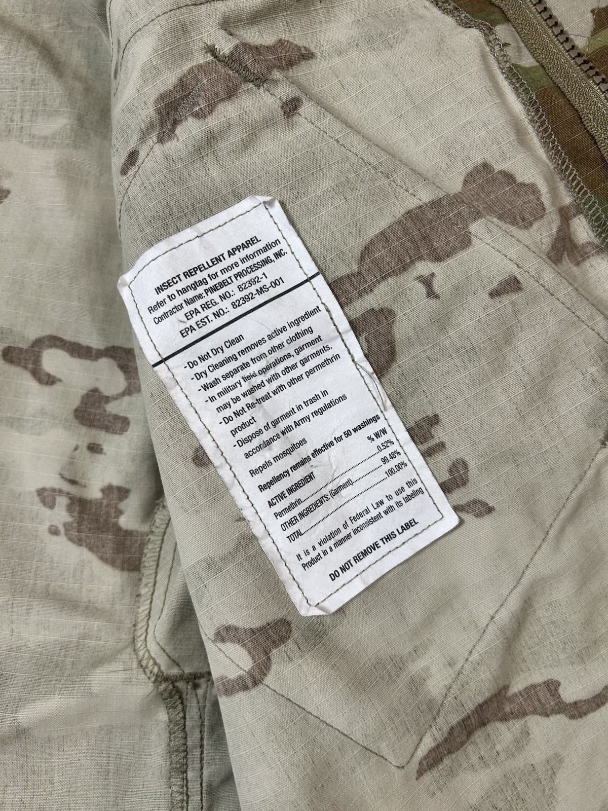 US Army Coat Men’s Medium OCP Camo IHWCU ACU Combat Uniform Insect Shield