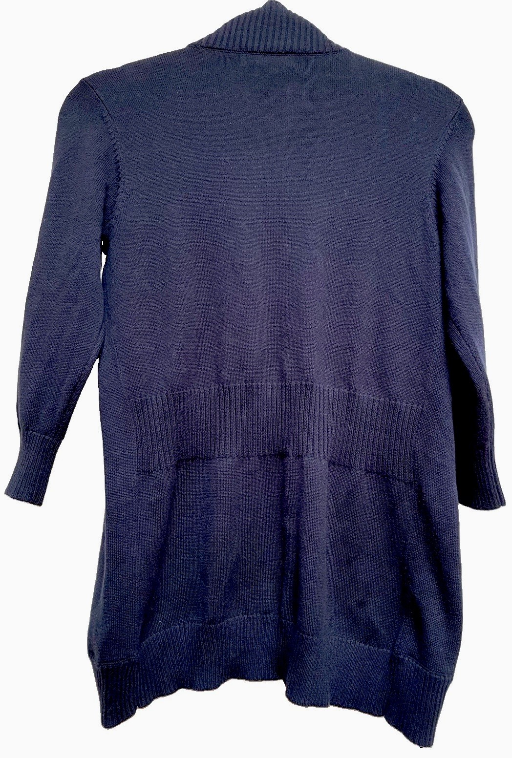 Verve Ami Navy Shrug Open Front Sweater 3/4 Sleeve Women’s Size S