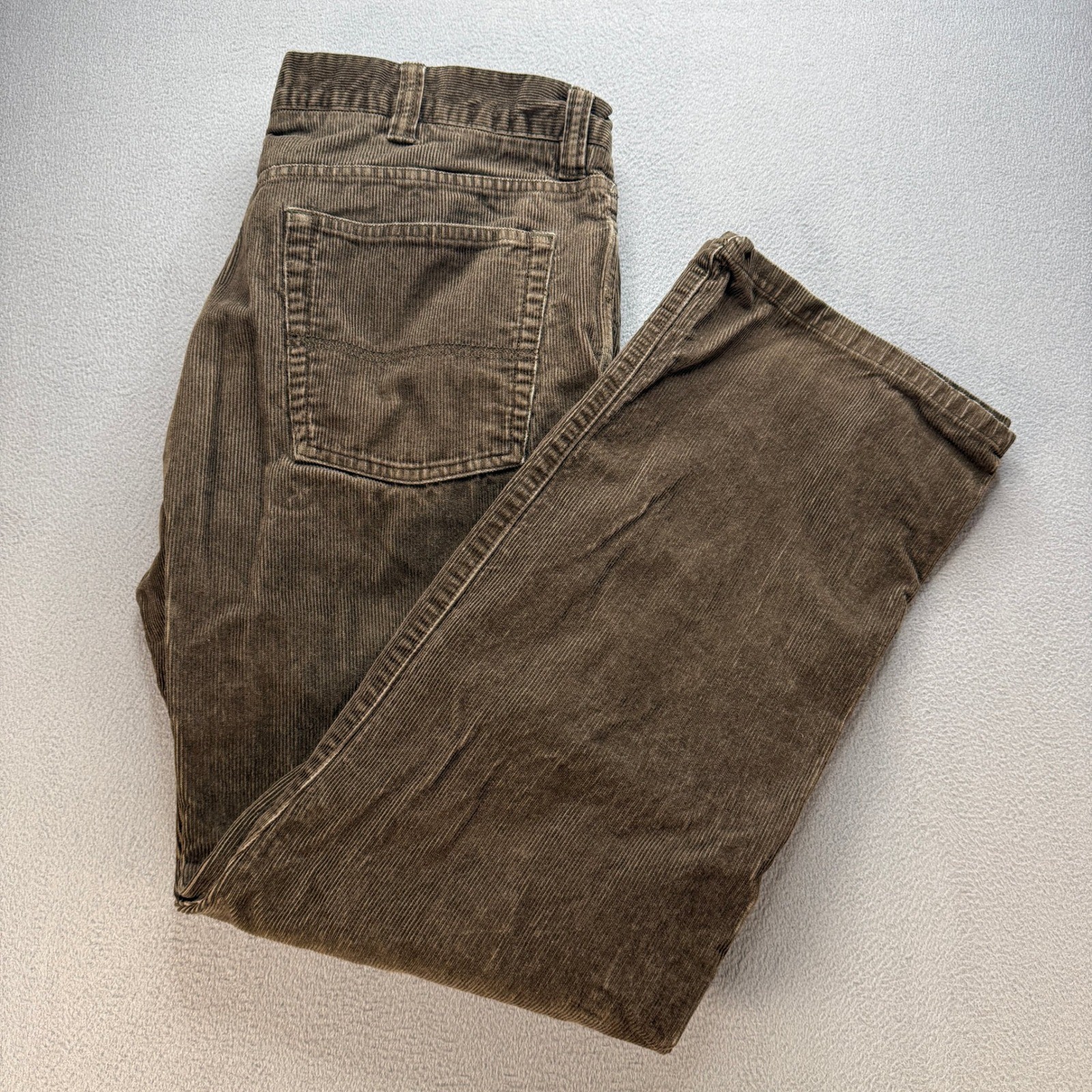 LL Bean Corduroy Pants Standard Fit 36×30 (FIT 36×29) Brown Straight Leg Cotton