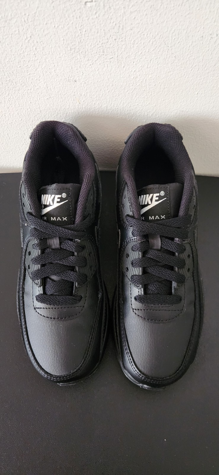 Youth Nike Air Max 90 LTR (GS) Triple Black Sneakers (Size: 4Y)