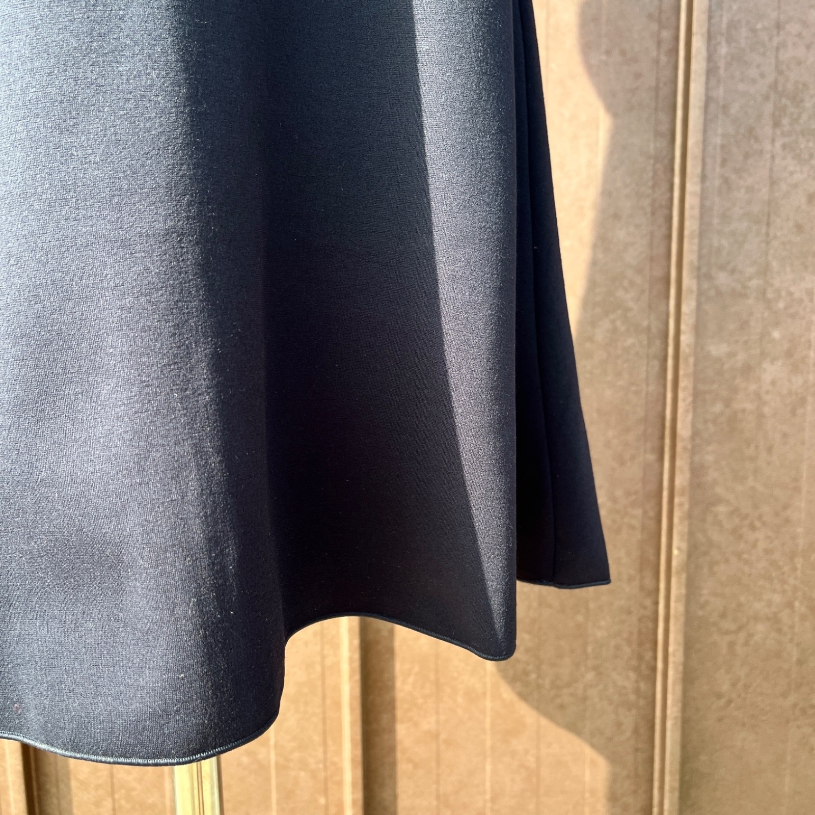 Giorgio Armani Black Draped Midi Dress Made in Italy IT44