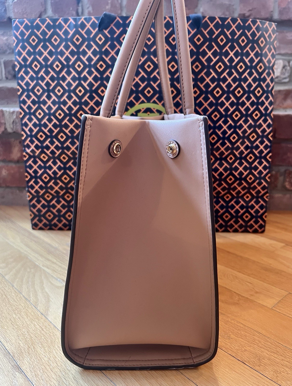 Tory Burch Light Sand Tan Small Ella Bio Tote