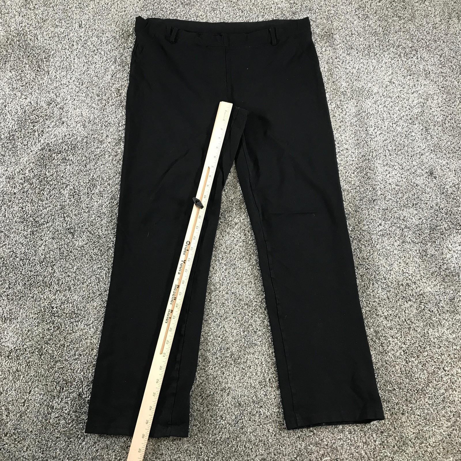 Betabrand Dress Pants Womens XXL Black Ponte Elastic Waist Pockets Stretch