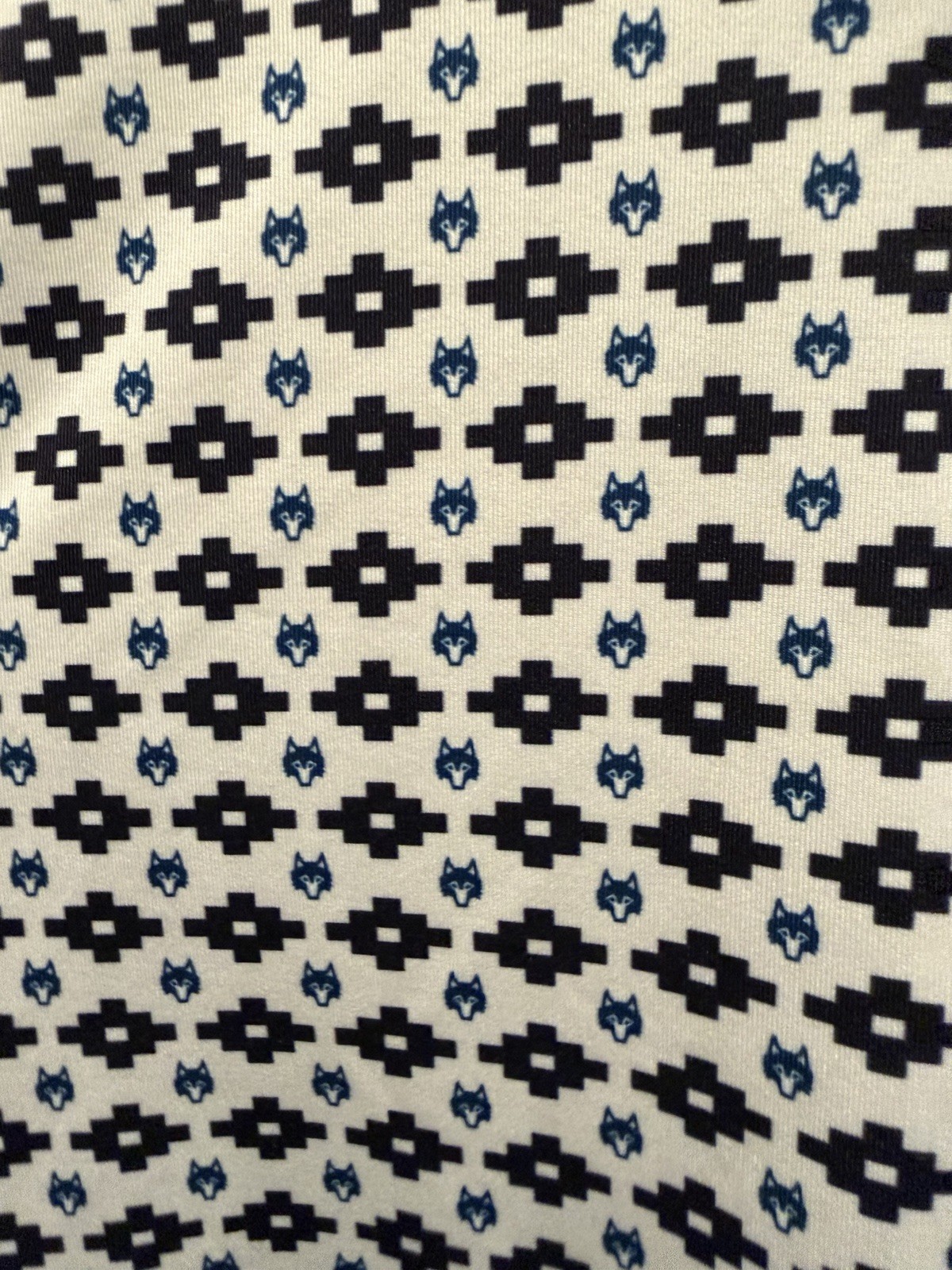 Greyson Men’s Performance Polo – Egyptian style and wolf print design size small