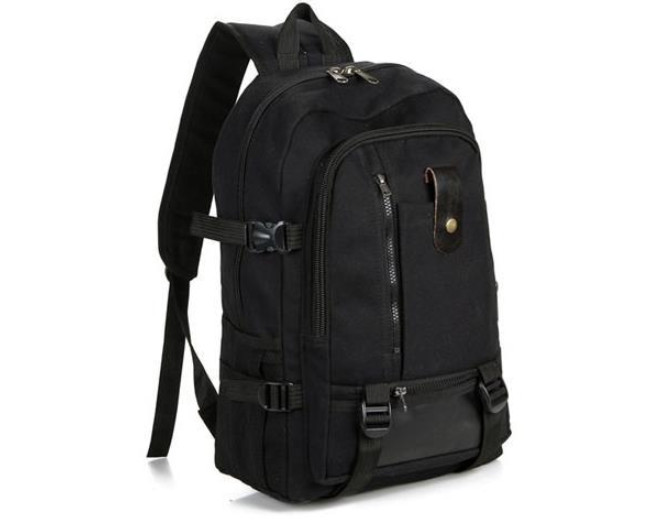 canvas backpack travel hiking school laptop bag multi pocket