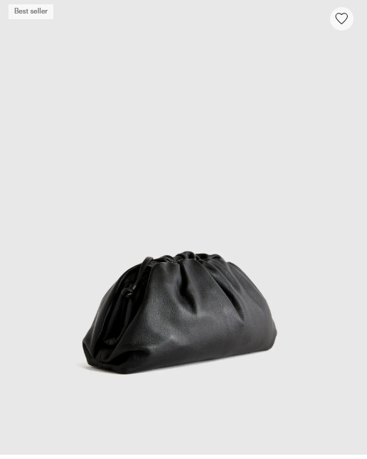 NWT QUINCE ITALIAN LEATHER POUCH CROSSBODY CLUTCH BAG BLACK HANDBAG MSRP $130