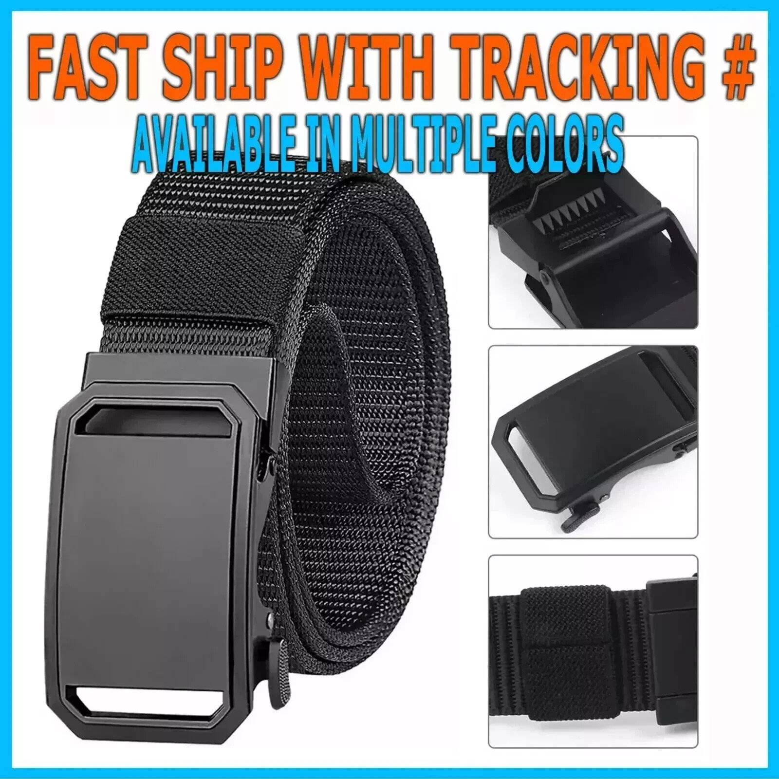 Men’s Military Tactical Belt Adjustable Buckle Gun Belt Quick Release Nylon Belt