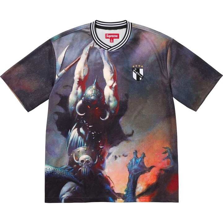 Size XL – Supreme FW24 Frank Frazetta Death Dealer Soccer Jeresy New IN HAND