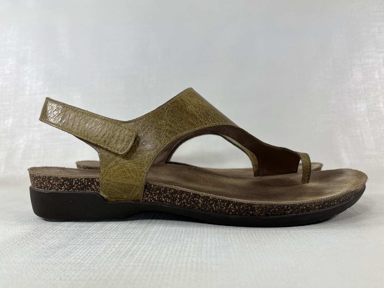 Dansko Reece Burnished Brown Leather Toe Loop Sandals Womens Size 41 US 10.5-11