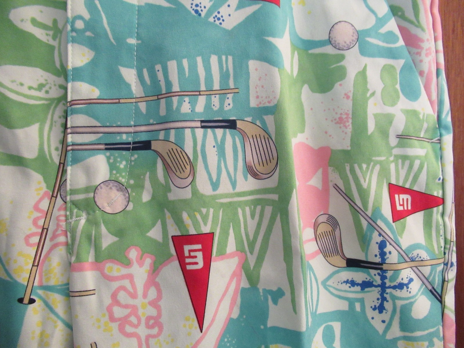 LOUDMOUTH Baffing Spoon Stretch Tech Golf Shorts Size 34