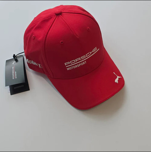 Porsche Racing Red Baseball Cap Adjustable Curved Brim Hat Unisex Sport