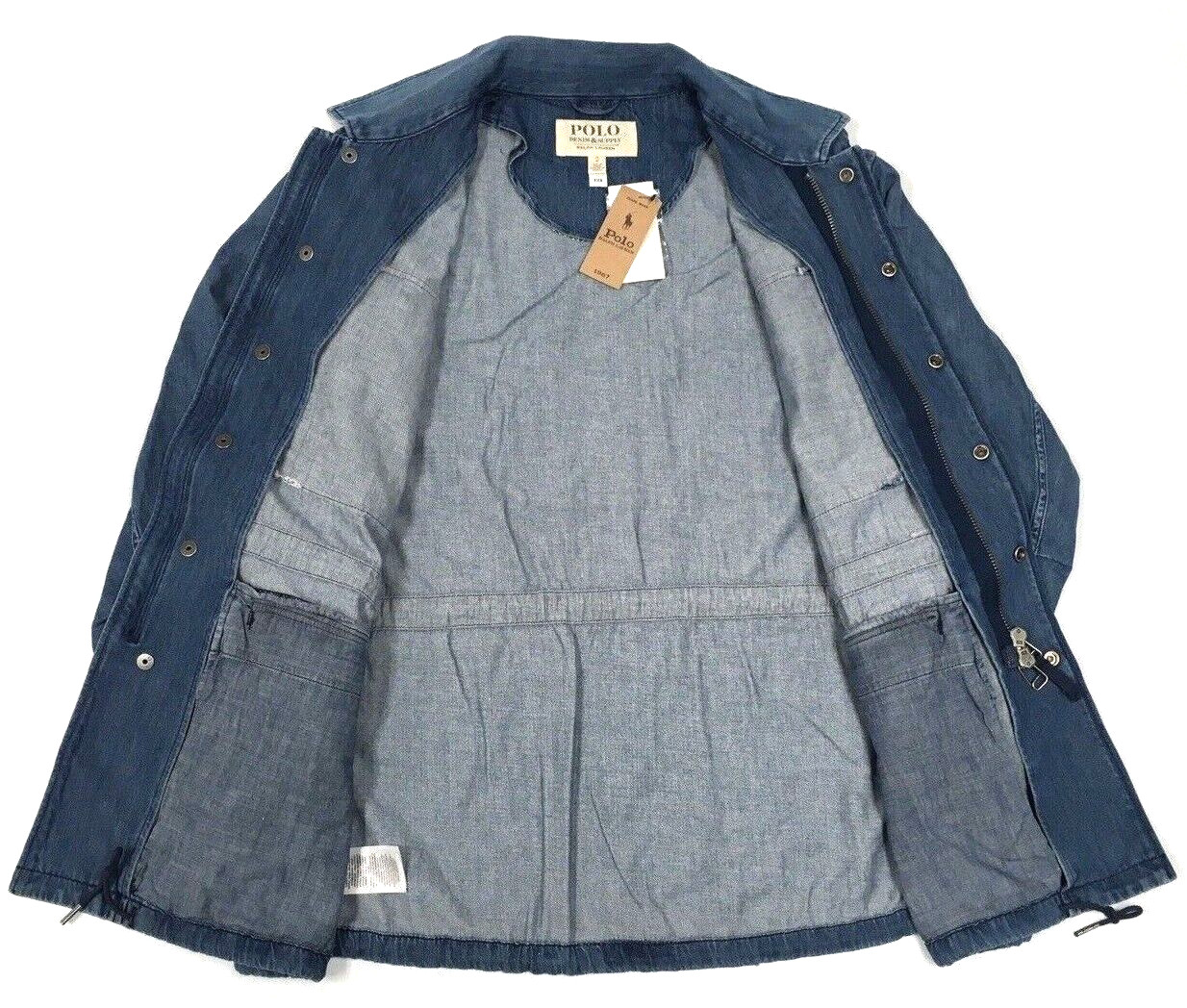 Polo Ralph Lauren Military US Army Paratrooper Officer Denim Jeans Field Jacket